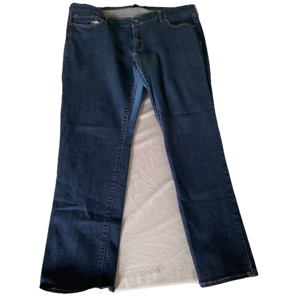 Levis Bold Curve Skinny Jeans Womens 24W Dark Wash Plus Size Denim Blue